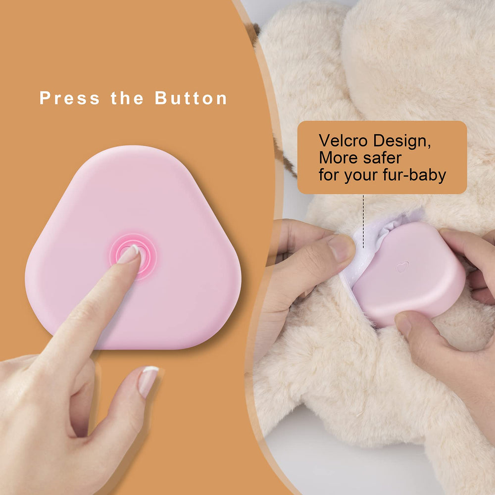 Moropaky heartbeat toy shown at night for comforting presence during rest and travel.