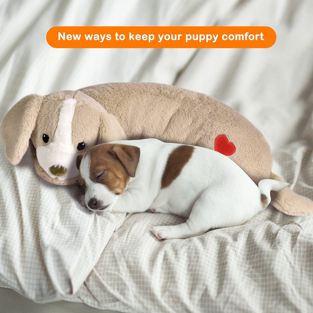 Moropaky Puppy Sleep Aid Toy in dim light suggesting better rest after play