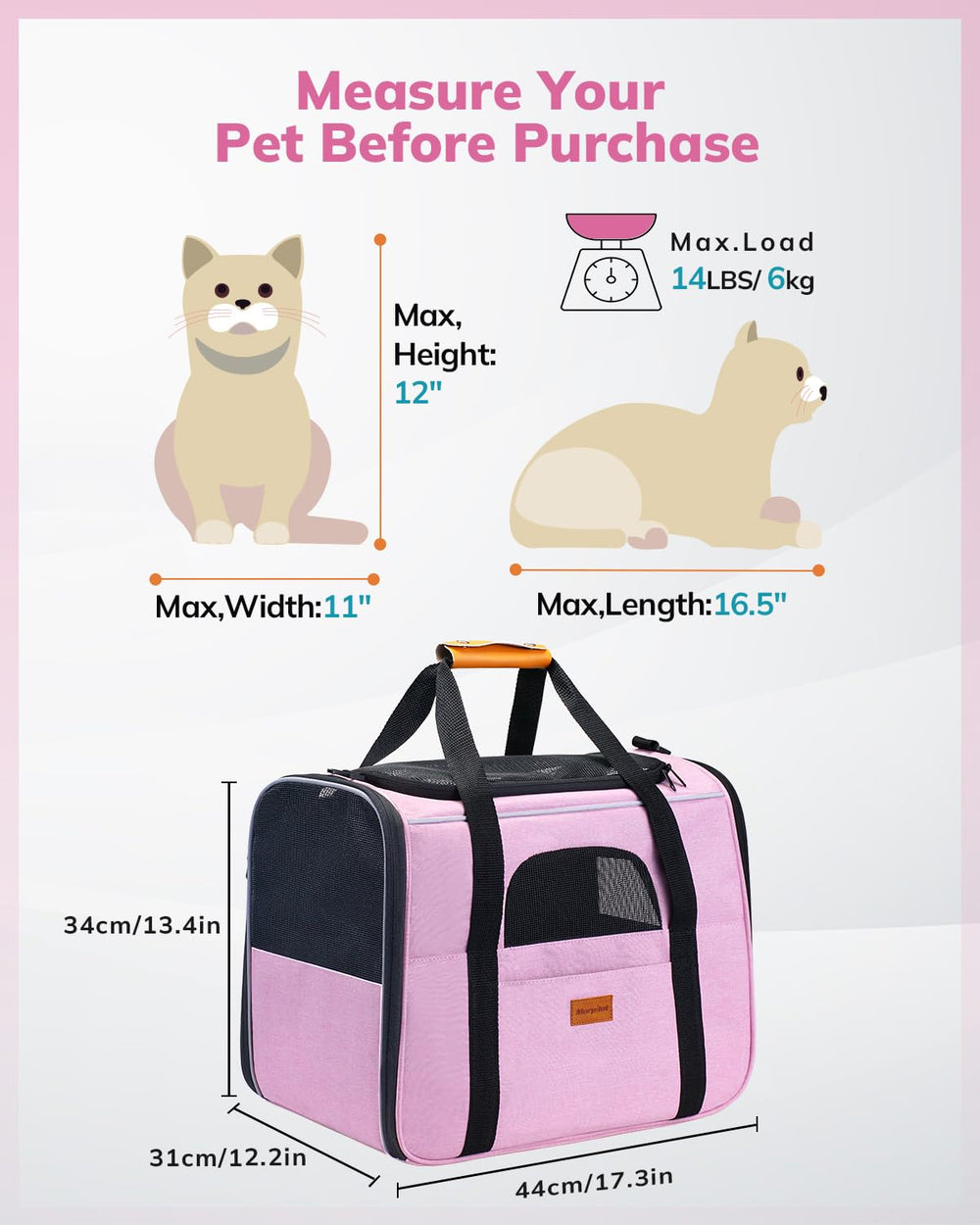 Morpilot airline-approved travel cat carrier suitable for planes and quick trips.