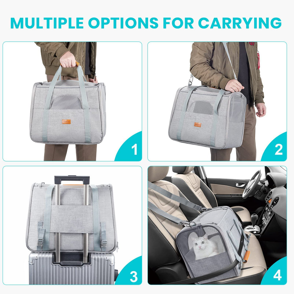 Morpilot adjustable straps and leather handle simplify carrying.