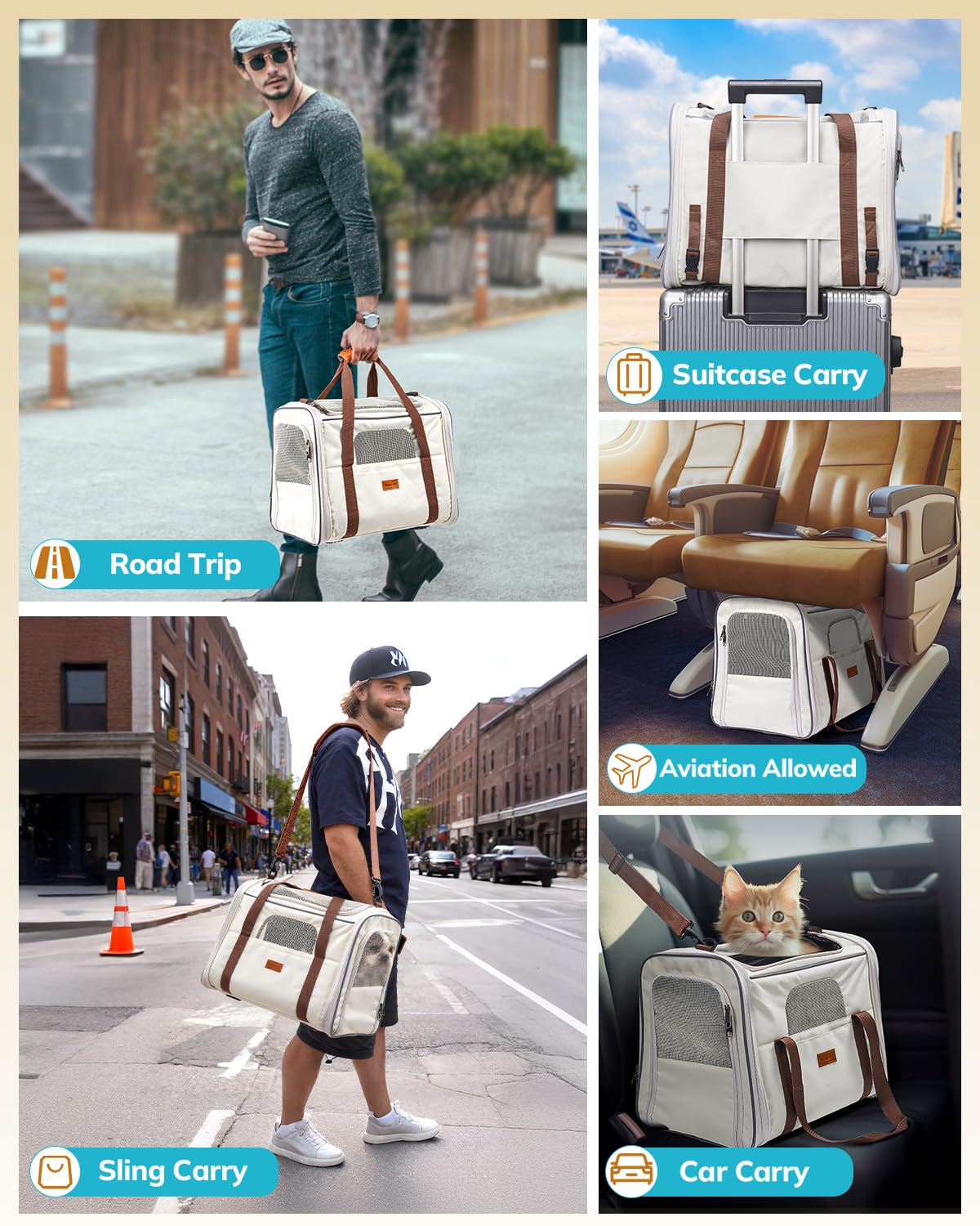 Morpilot cat carrier balanced mesh for visibility and breathable comfort