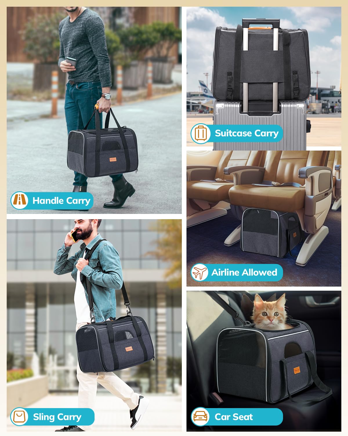 Morpilot Cat Carrier foldable bowl enables convenient on-the-go hydration.