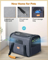 Morpilot cat carrier foldable mat removable for easy cleaning.