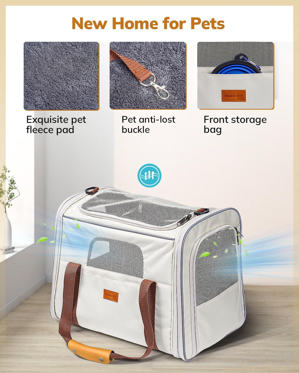 Morpilot cat carrier foldable storage folds flat for easy packing