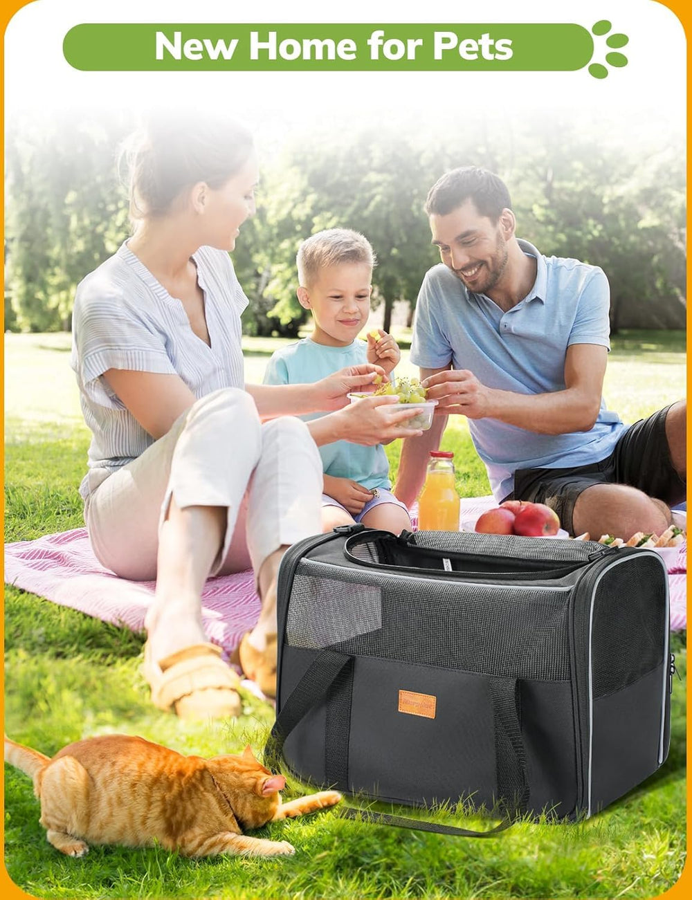 Morpilot Cat Carrier Soft adjustable-strap options for handheld or shoulder carry.