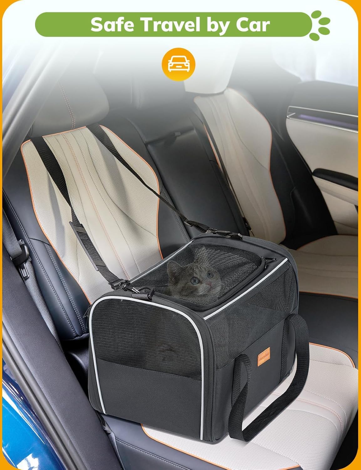 Morpilot Cat Carrier Soft durable-fabric reinforced materials resist wear on long trips.