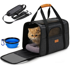 Morpilot Pet Travel Carrier Bag shows spacious interior for easy pet movement during travel