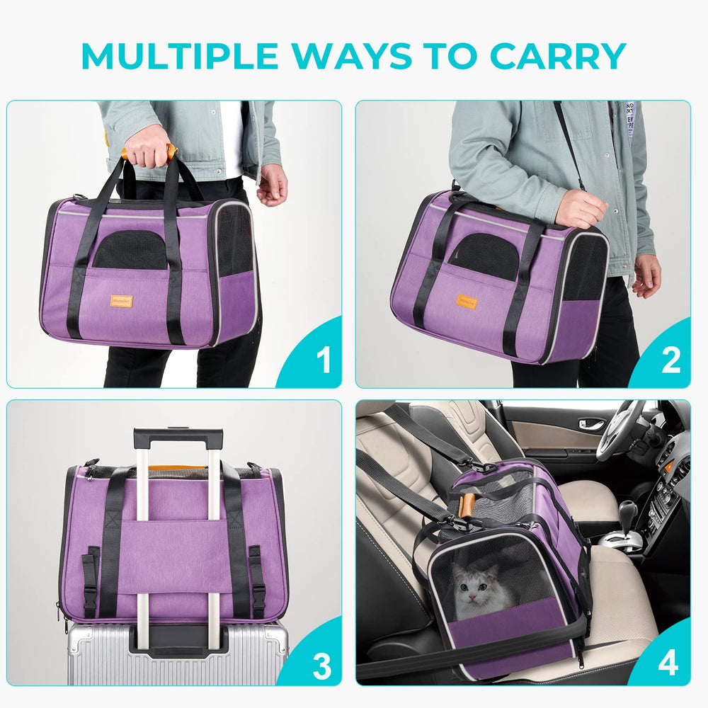 Morpilot pet travel carrier breathable mesh sides promote airflow and comfort