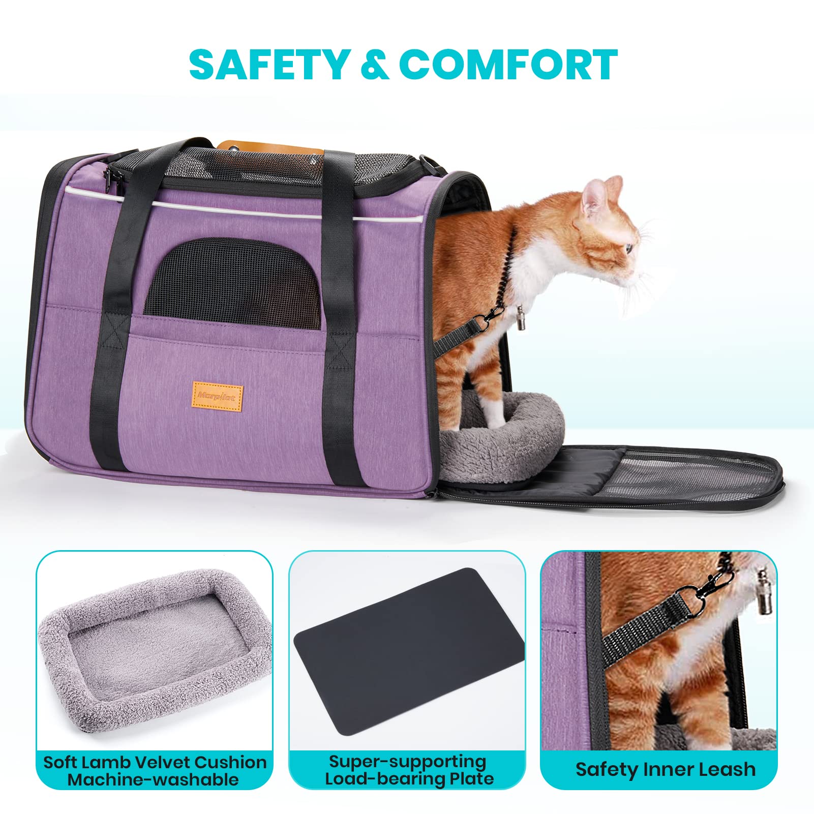 Morpilot carrier removable soft cushion for easy cleaning and comfort