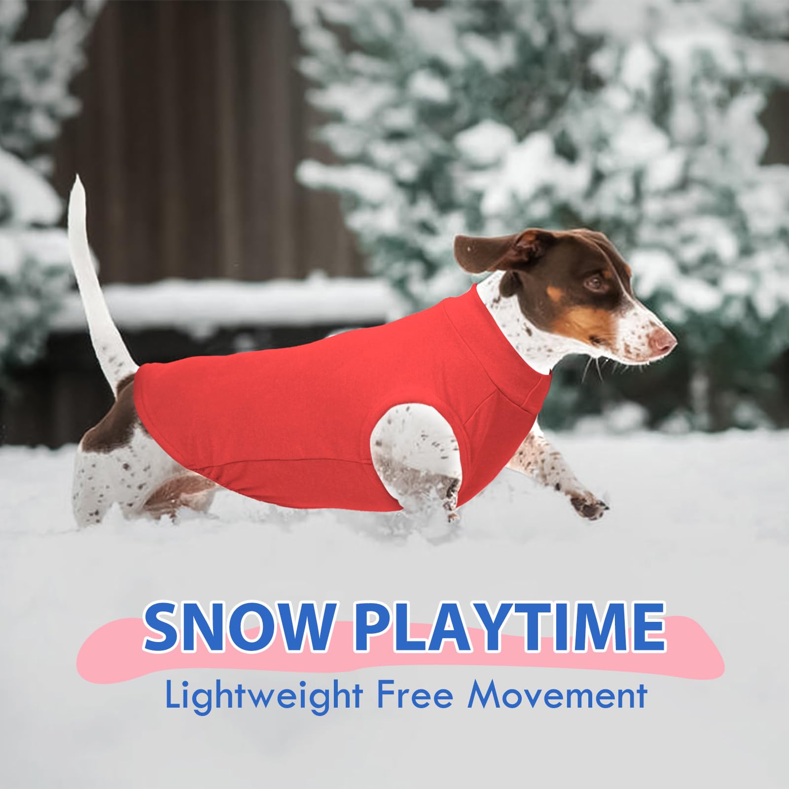 MORVIGIVE dog fleece vest red pullover design enables quick dressing.
