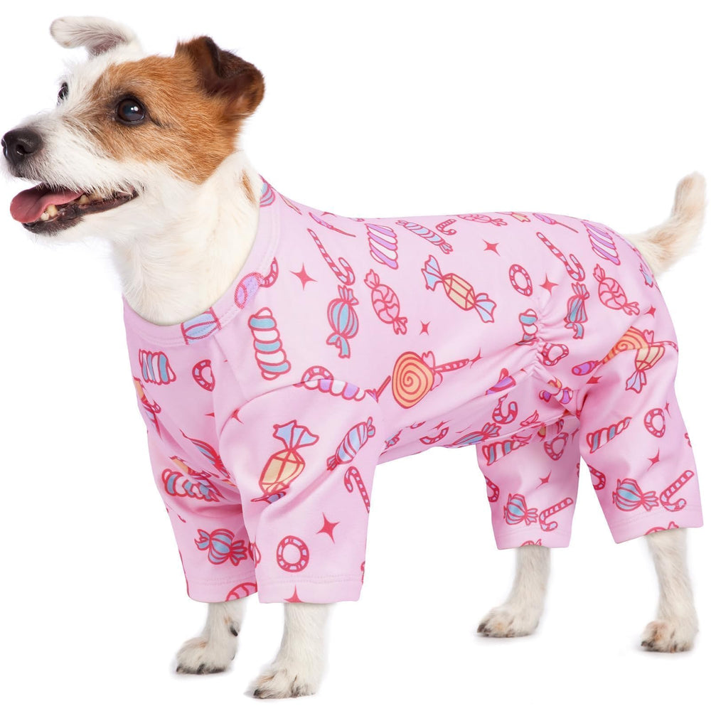MORVIGIVE large dog pjs pink front view cozy all-season comfort