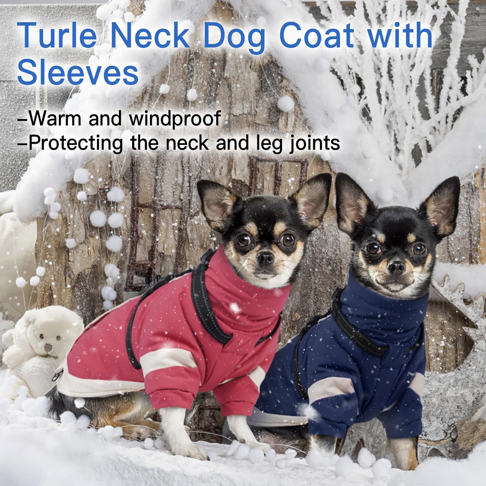 MORVIGIVE navy windproof zipper detail ideal for blustery winter strolls