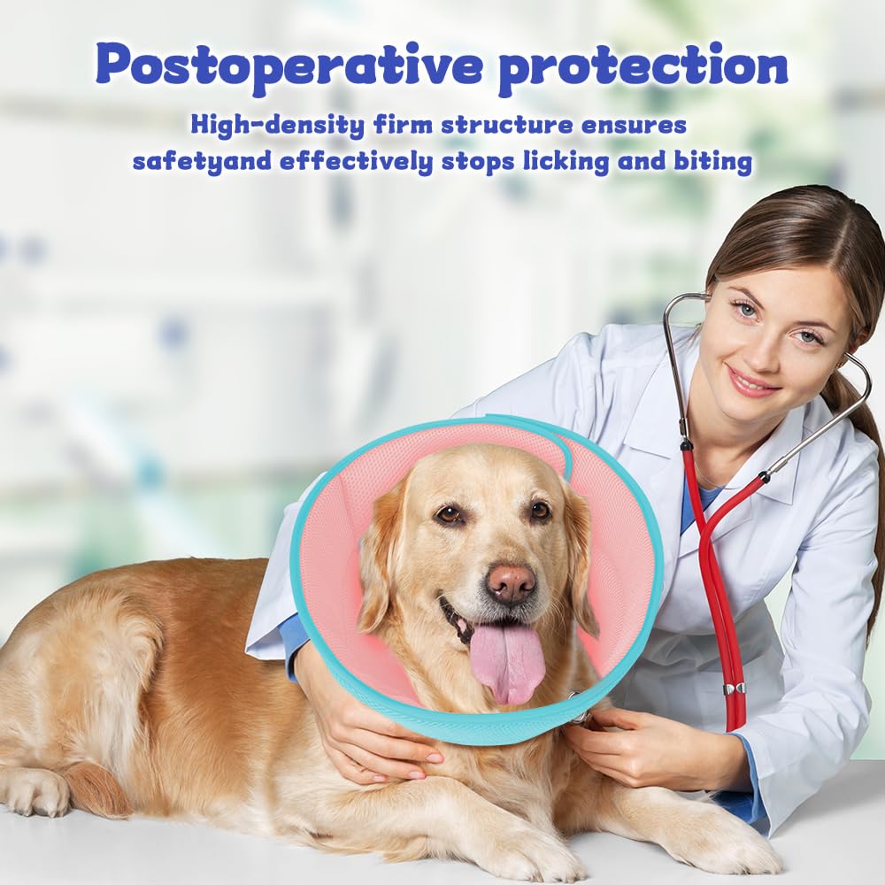 Mosago adjustable-sizes-dog-cone offers a secure, customizable fit for all dog sizes.