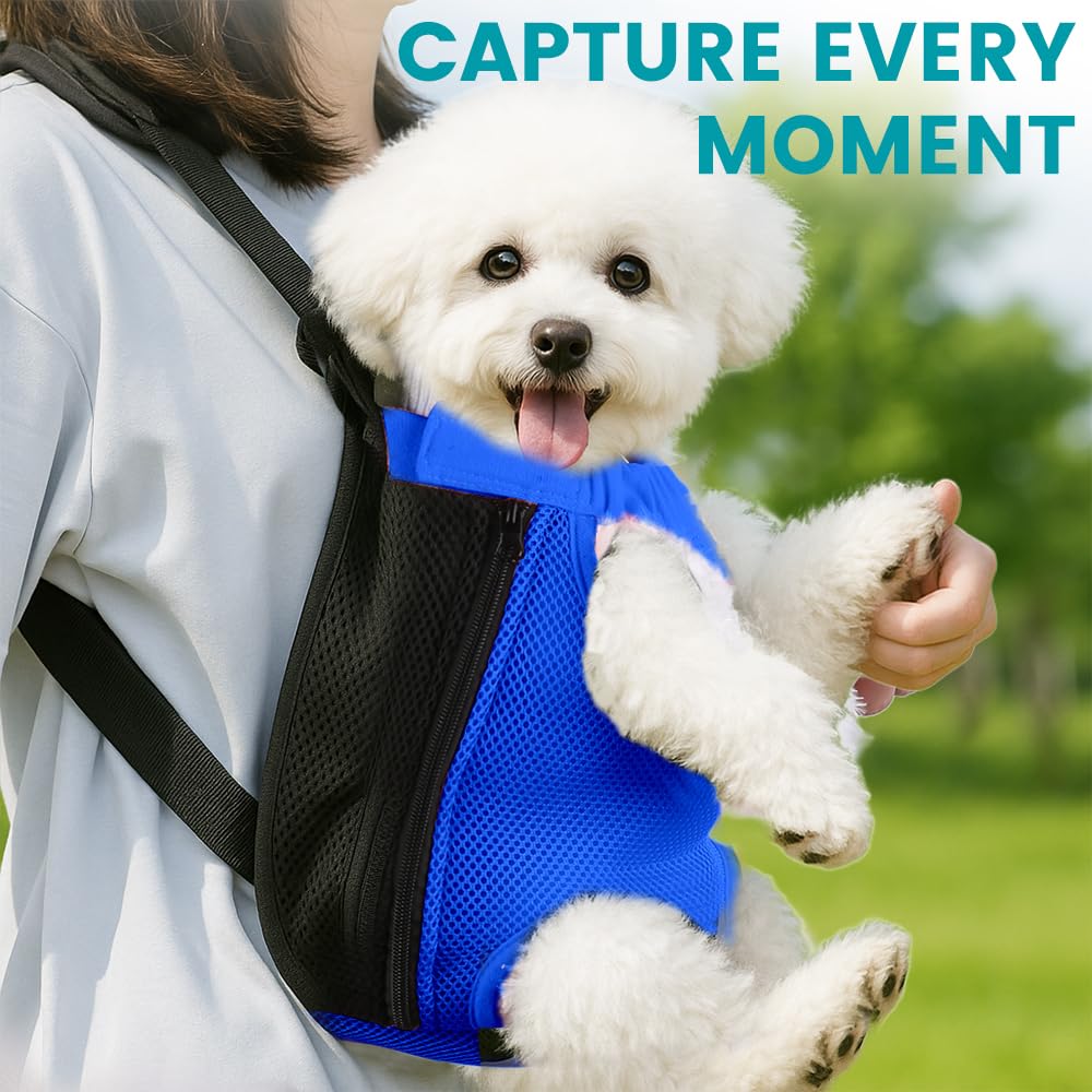 Mosago backpack with breathable mesh keeps pets cool during activity.