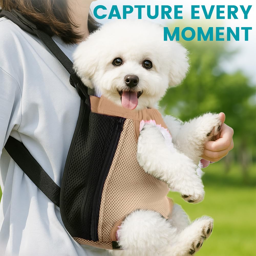 Mosago dog backpack carrier breathable mesh emphasizes cooling comfort on hikes