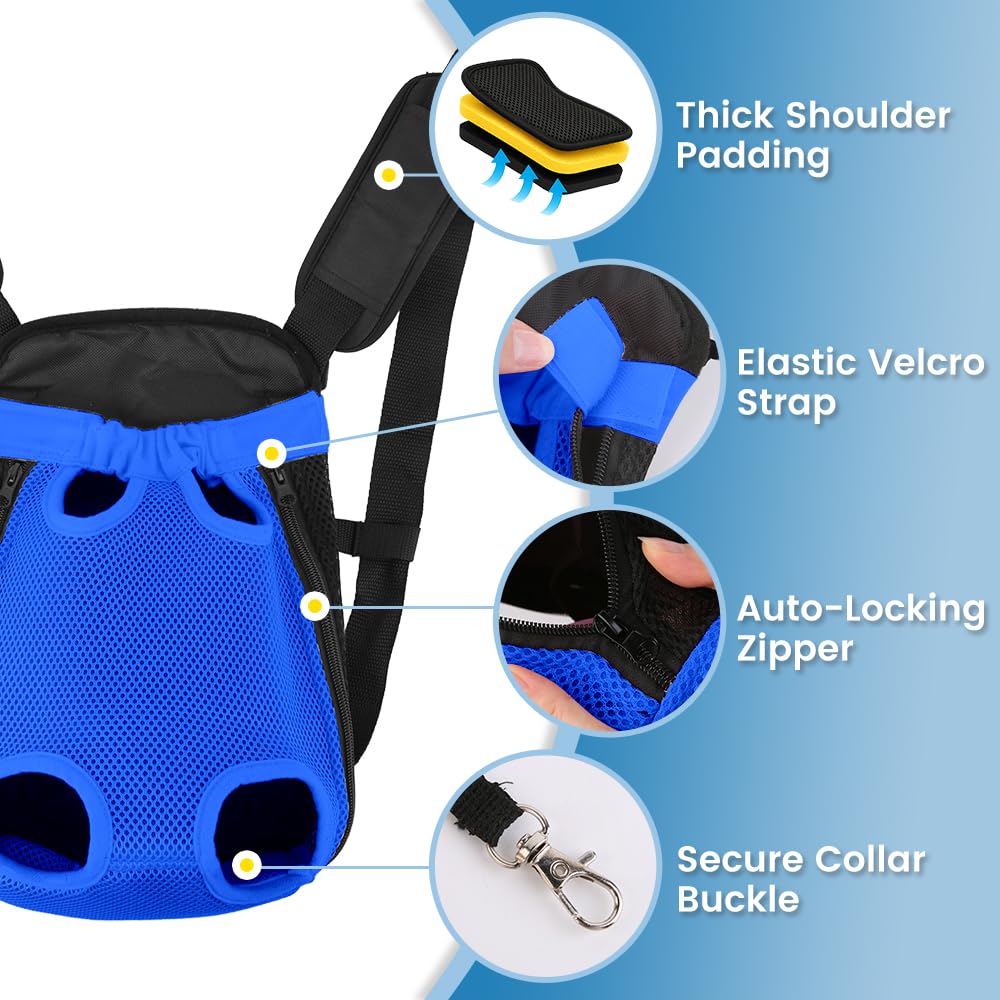 Mosago dog backpack - breathable mesh fabric keeps pets cool on hikes.