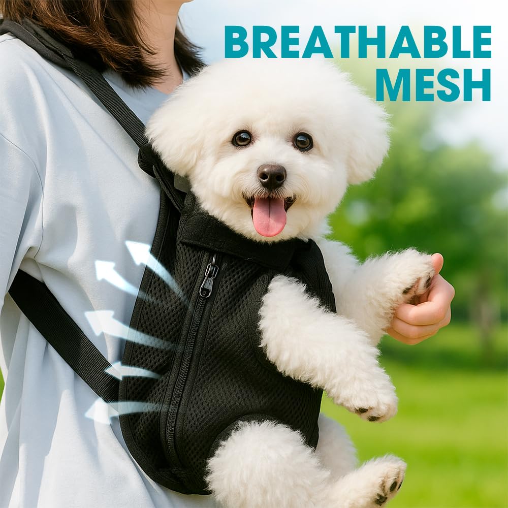 Breathable mesh fabric in Mosago carrier helps keep pets cool