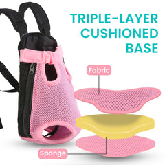 Mosago dog backpack carrier bottom cushion focus noting added support for small dogs