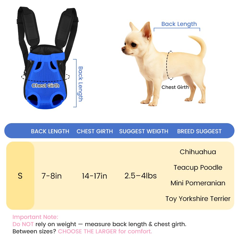 Mosago dog carrier side profile showing leg-out design for natural positioning