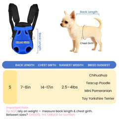 Mosago dog carrier side profile showing leg-out design for natural positioning