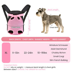 Mosago dog backpack carrier side view highlighting portable comfort on walks