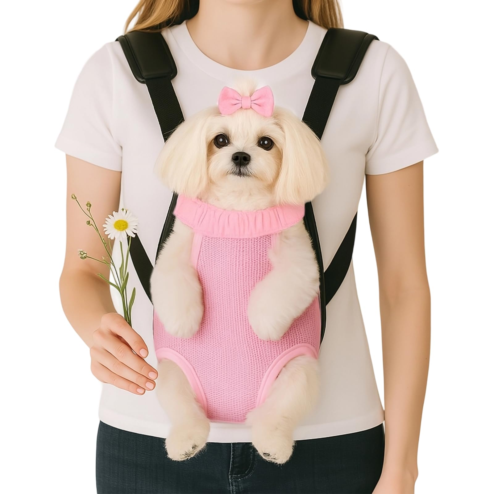 Mosago dog backpack carrier with cushioned straps for comfortable walks