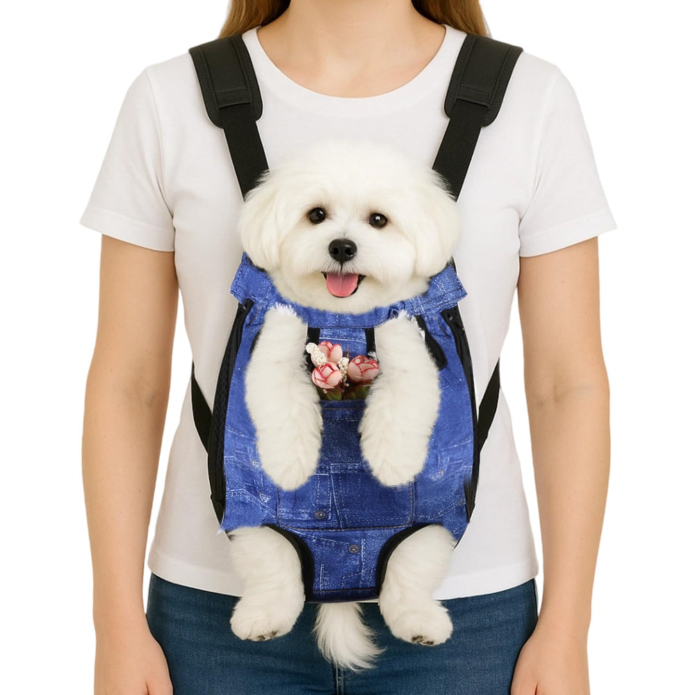 Mosago dog backpack carrier front pocket focus—keeps treats or phone handy during walks.