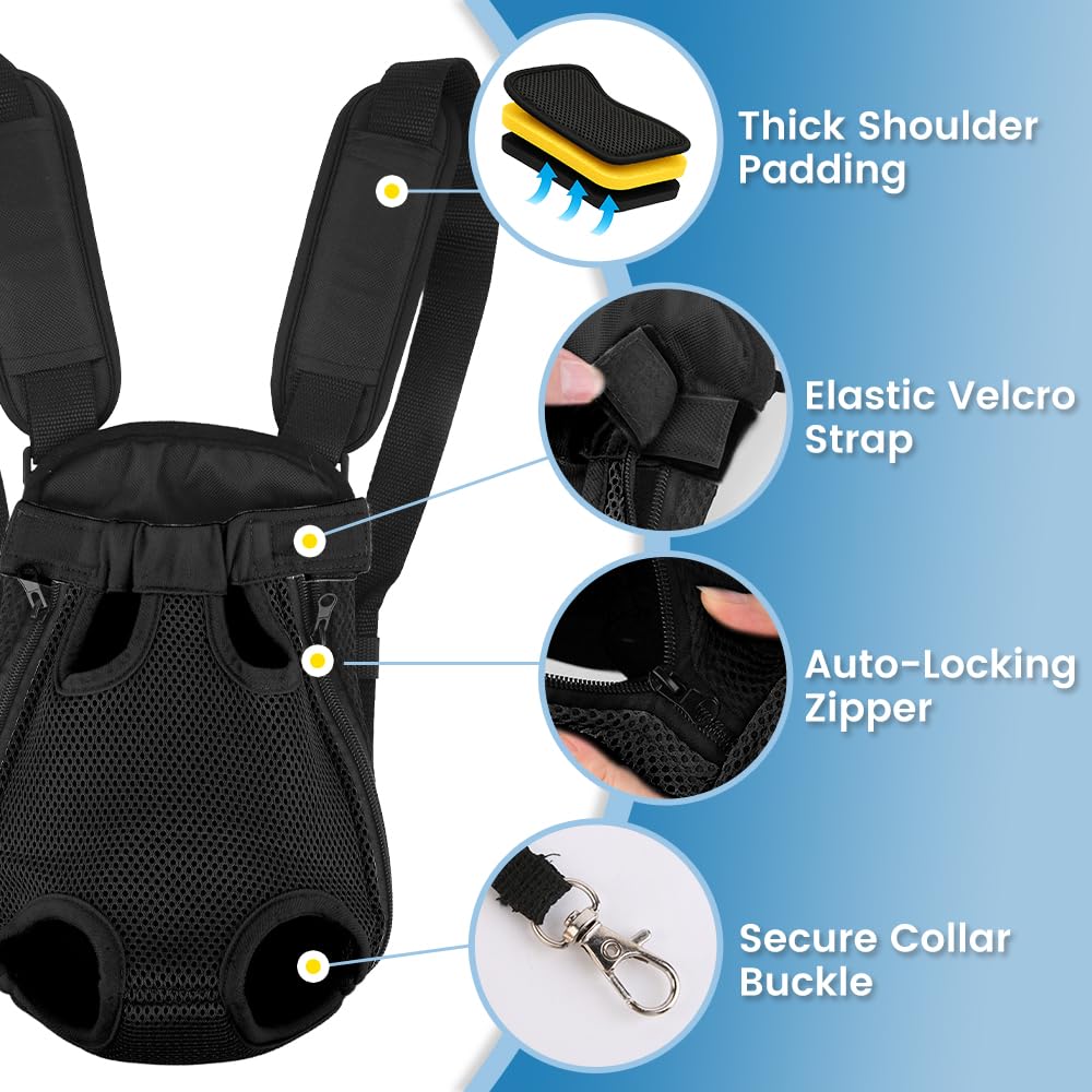 Mosago Dog Backpack Carrier inner buckle ensures secure restraint during travel.