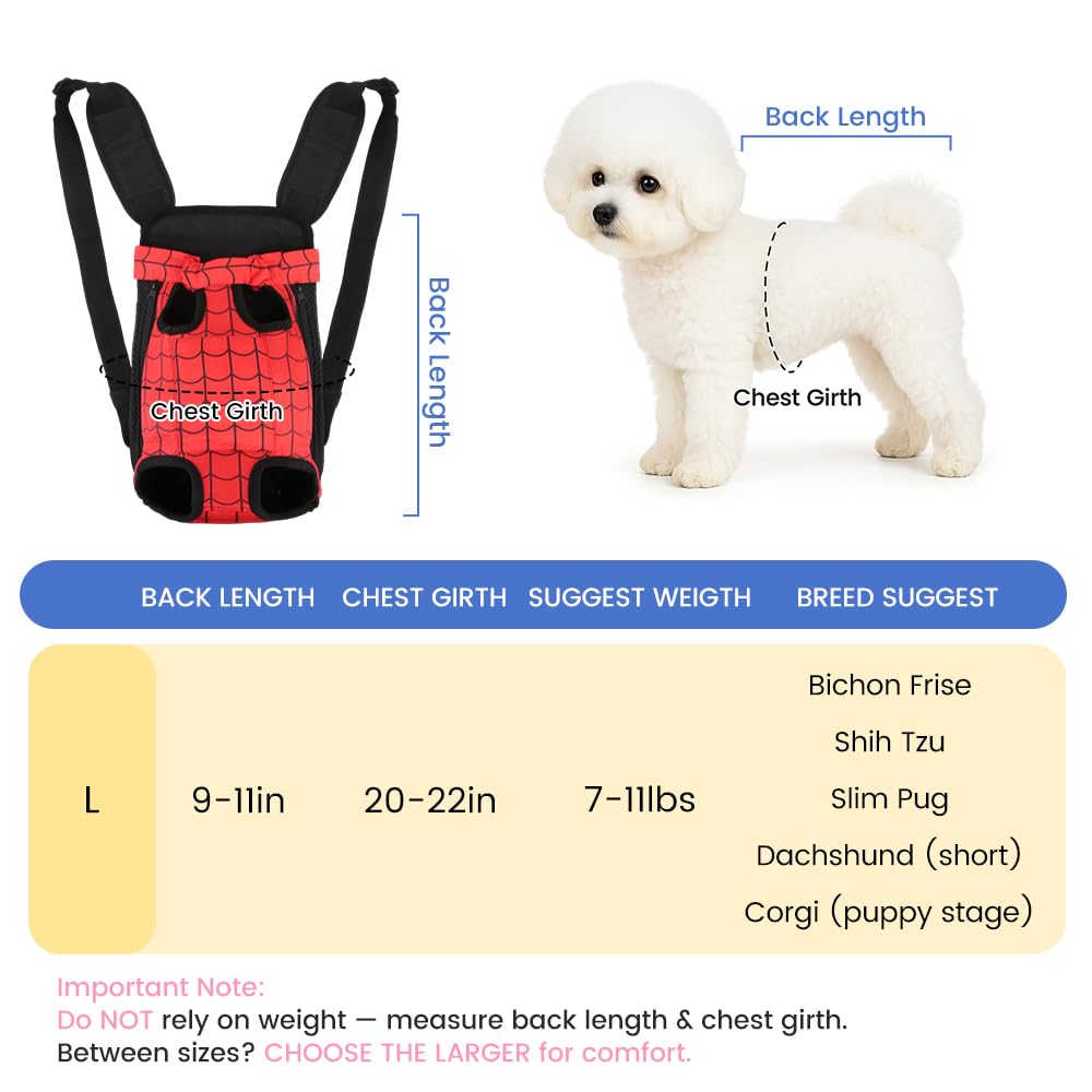Mosago dog backpack legs-out design allows natural, comfortable positioning.
