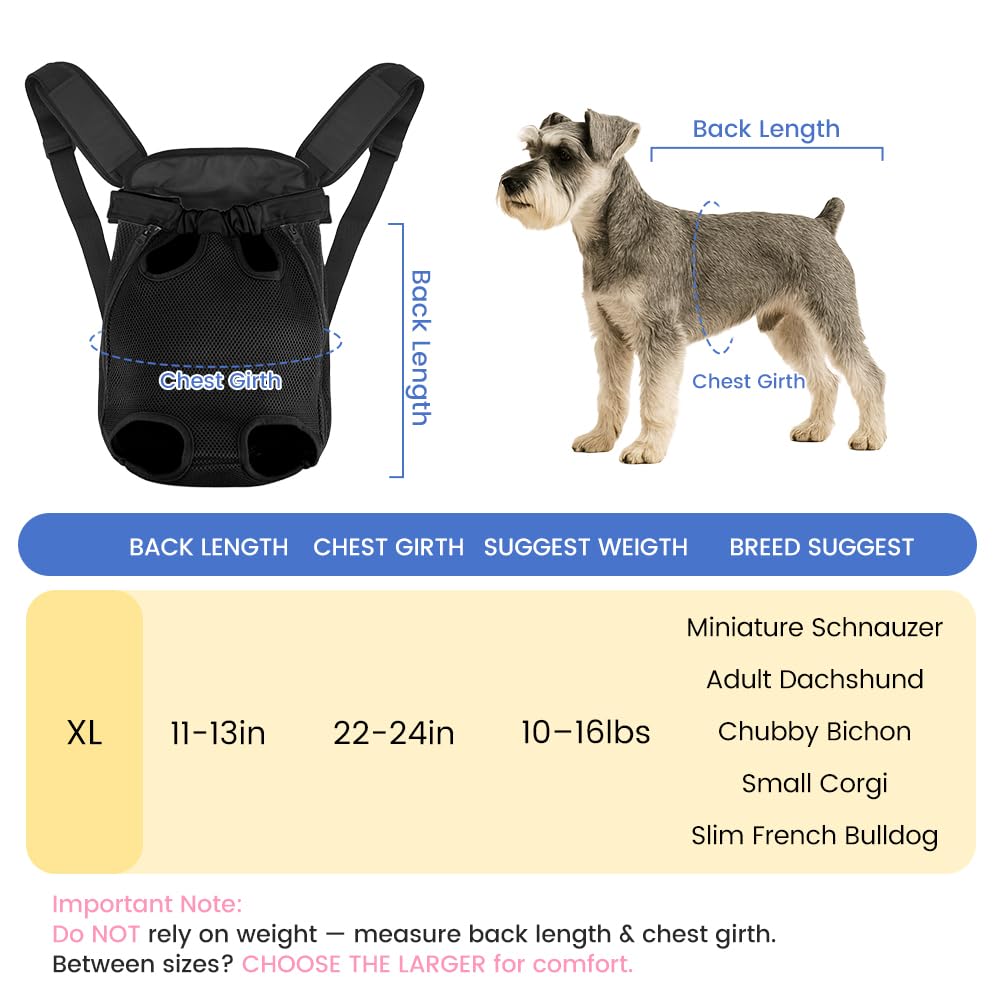 Mosago dog backpack carrier side-worn shows secure fit on the body