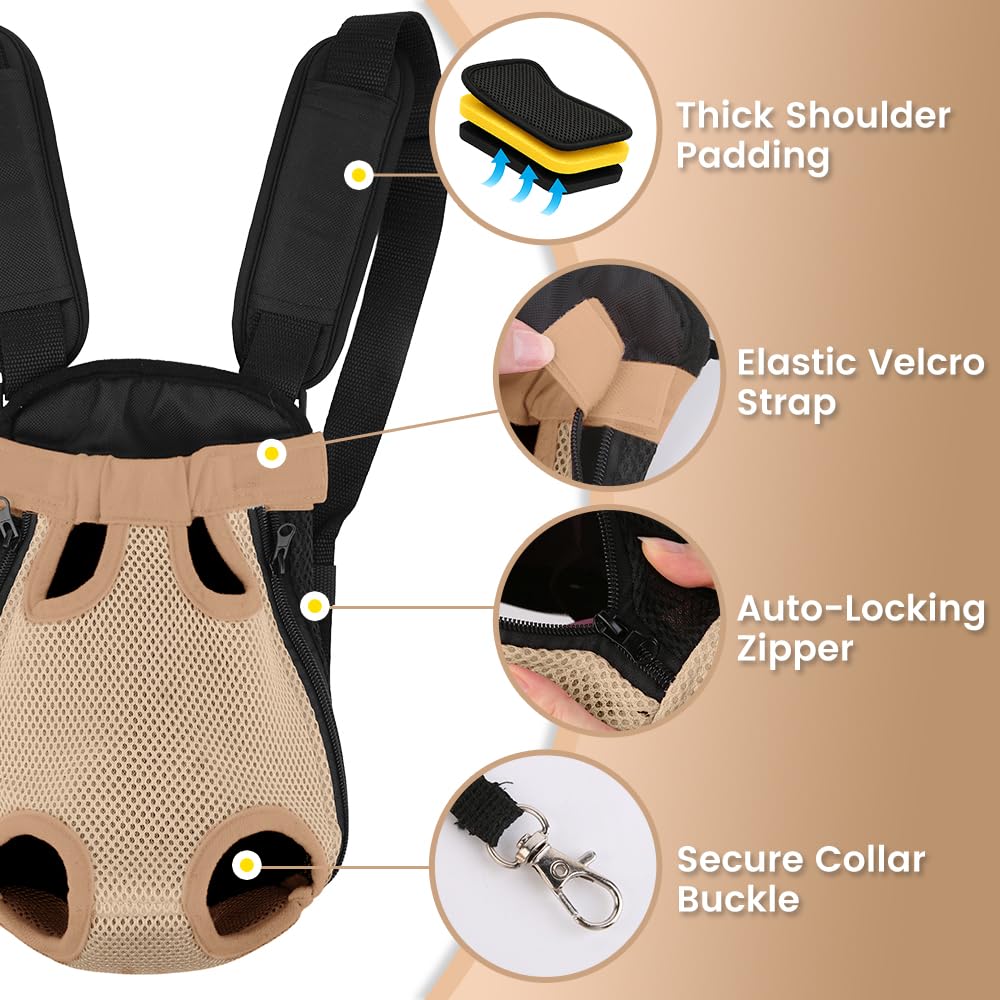 Mosago dog backpack carrier tail-out design promotes natural comfort during travel