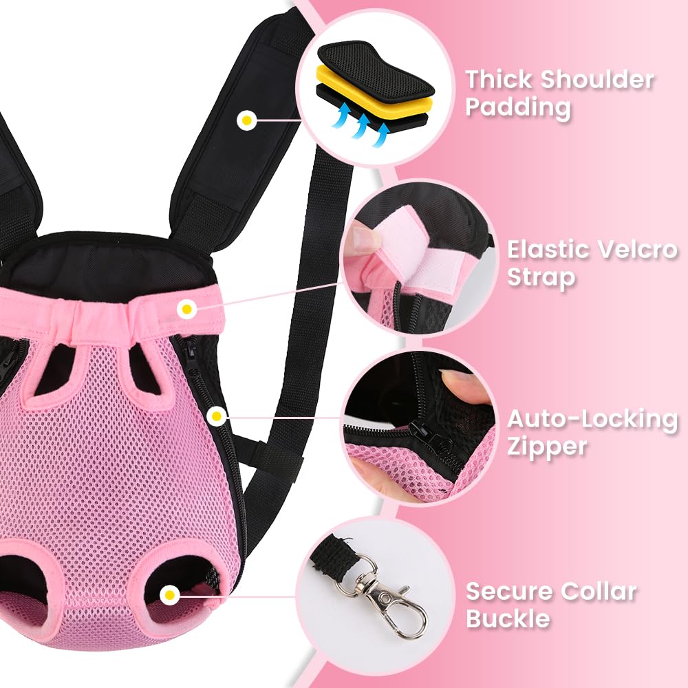 Mosago dog backpack thick straps cushion detail adds comfy support
