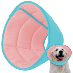 Mosago soft dog cone collar with breathable mesh provides gentle post-surgery comfort.