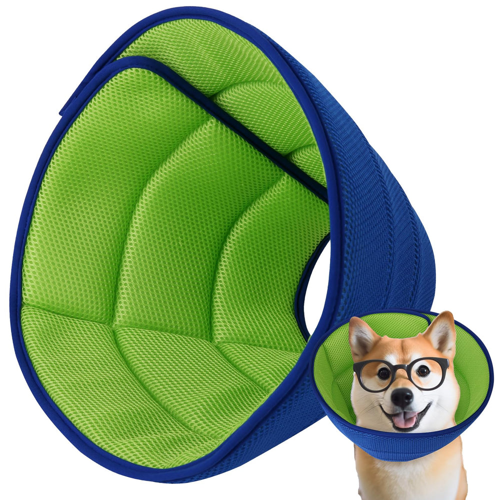 Mosago Soft Dog Cone Collar fabric closeup shows breathable mesh for gentle recovery.