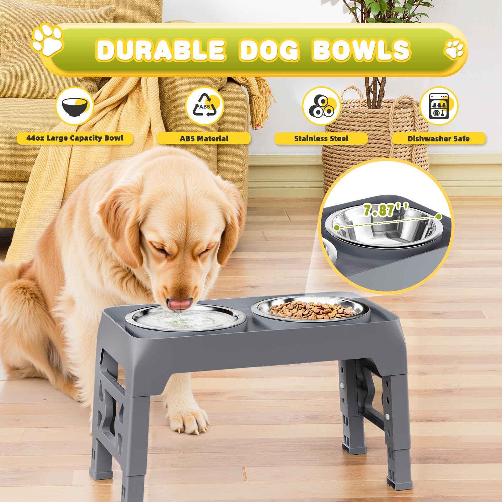 Moserein non-slip design minimizes sliding for calm, quiet mealtimes.