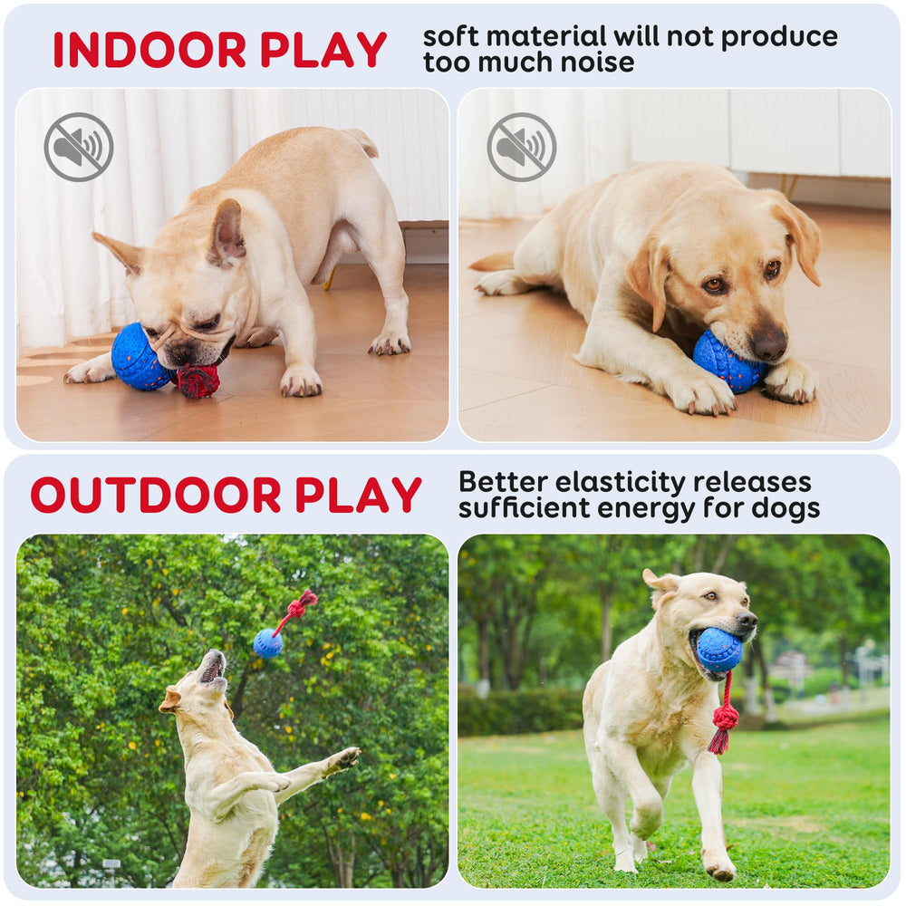 Moseyuh nylon rope end supports owner interaction, though not chew-resistant for strong chewers.