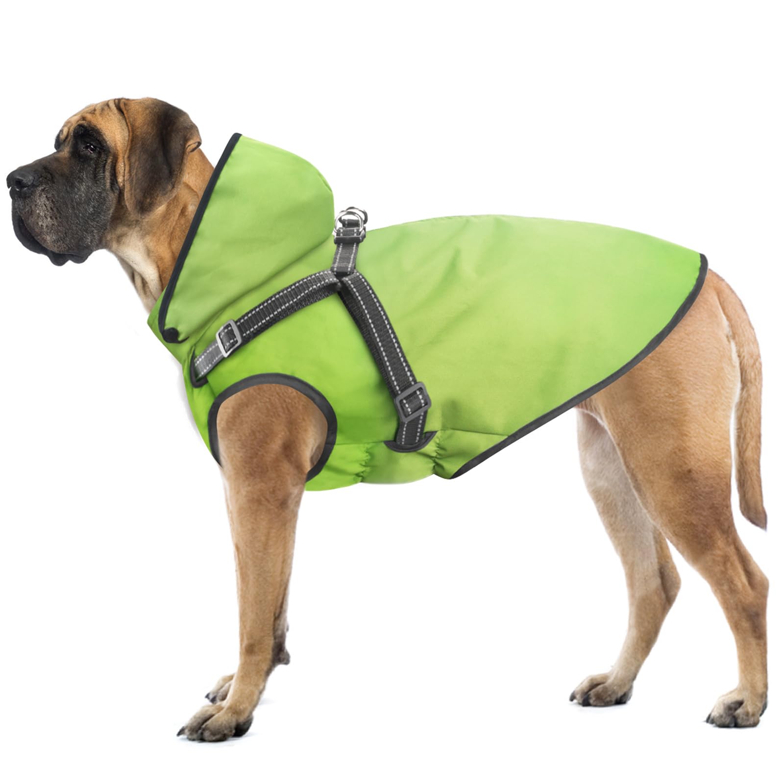 Mosucoirl dog raincoat waterproof hood protects against rain while walking