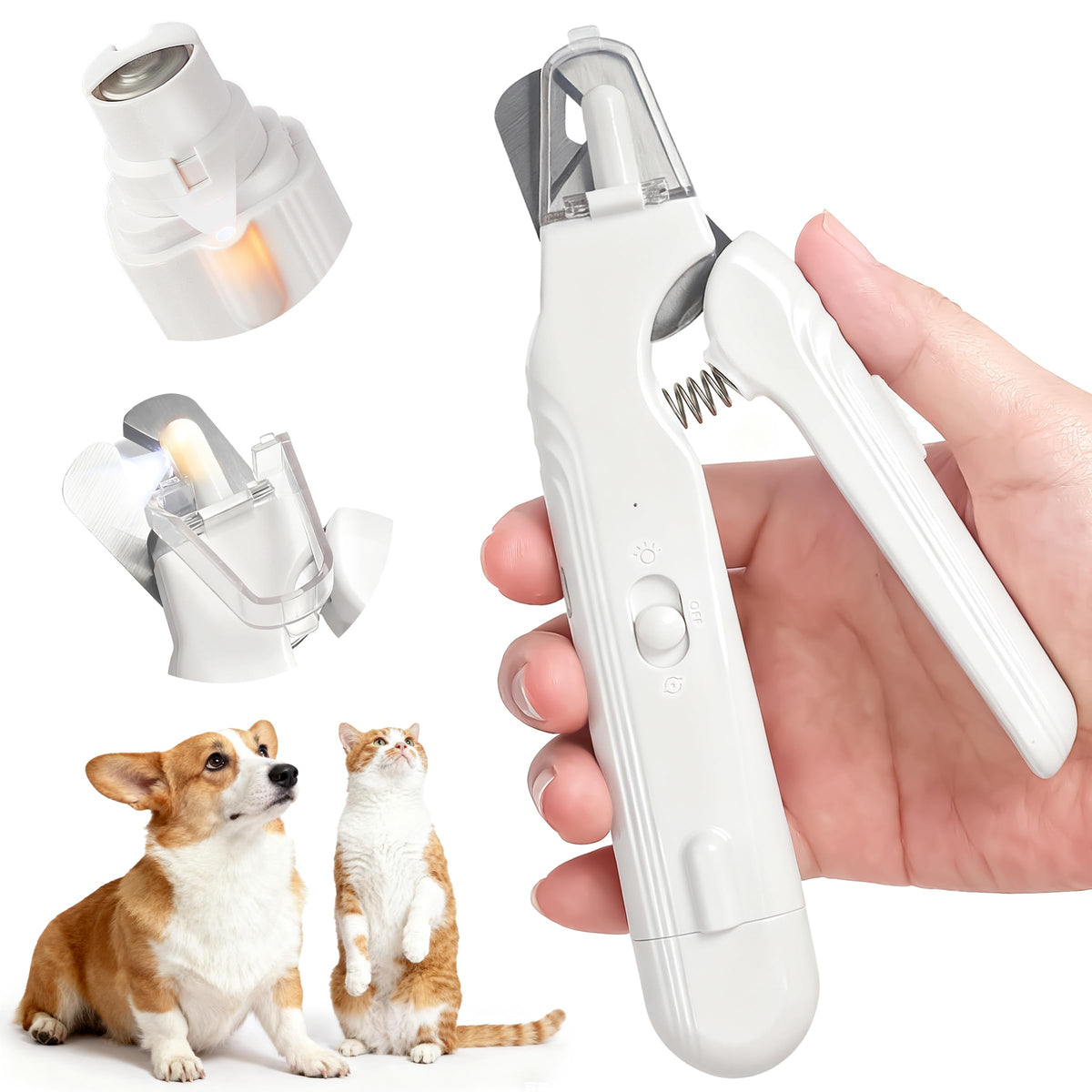 Motiilanco 2in1 dog nail clippers in action for precise trimming at home.