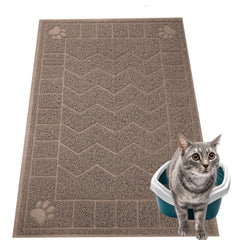 Motsamla cat litter mat shows large surface area to trap litter and protect floors.