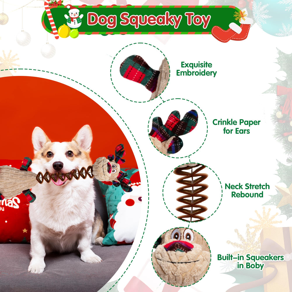 Motsamla plush squeaky dog toy with soft fabric for engaging play