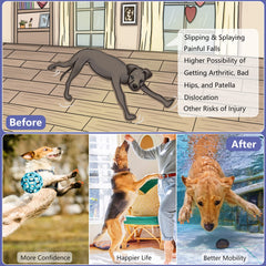 Designed for senior dogs to help mobility and prevent slips with Mottalio grips.