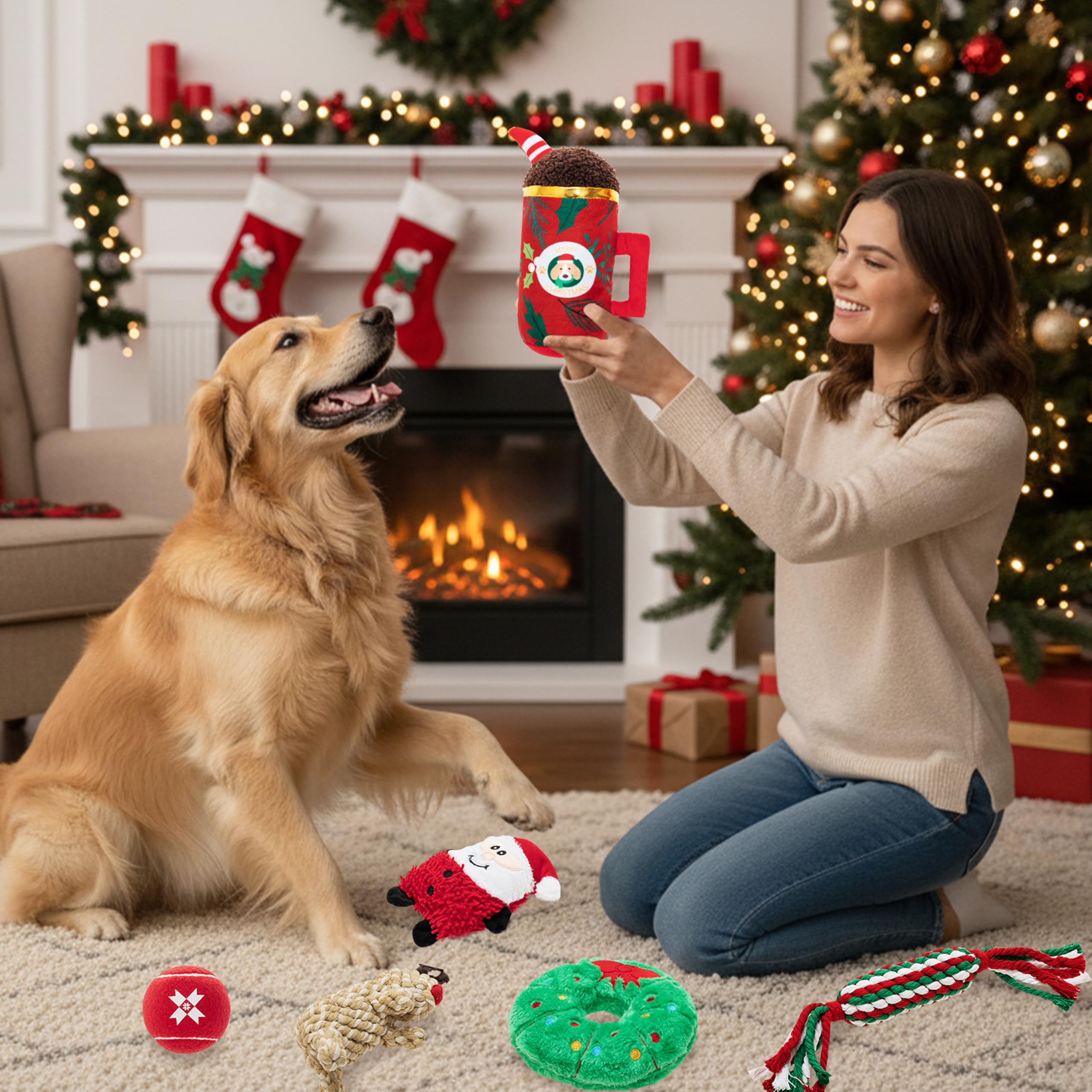 Motzabo coffee cup squeaky toy—engaging scent-inspired play that sparks curiosity.