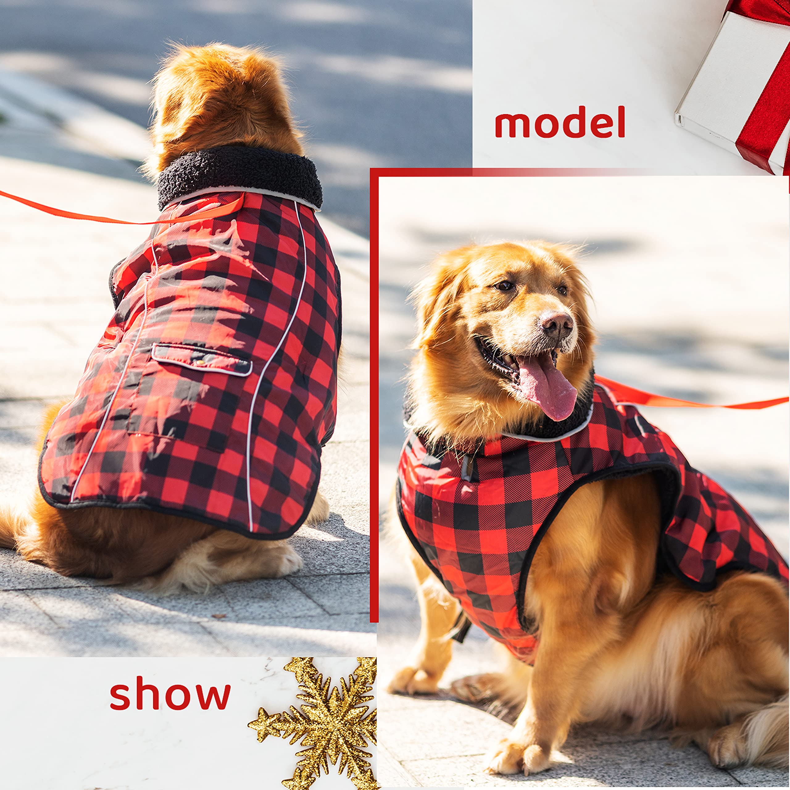 MOTZABO dog winter coat fleece lining closeup conveys soft warmth and comfort.