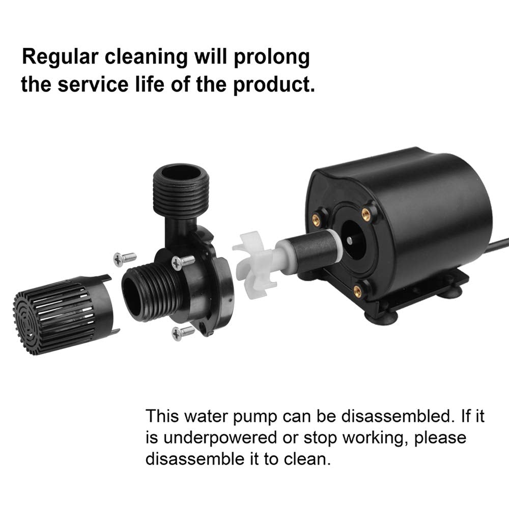 Mountain Ark compact pump mounted in reservoir for simple installation.