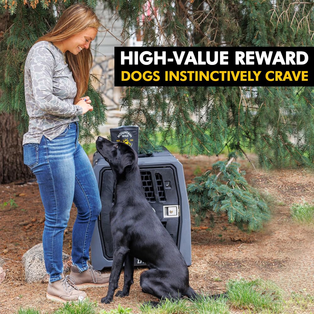 MOUNTAIN WILD grain-free label communicates no fillers for cleaner diet options