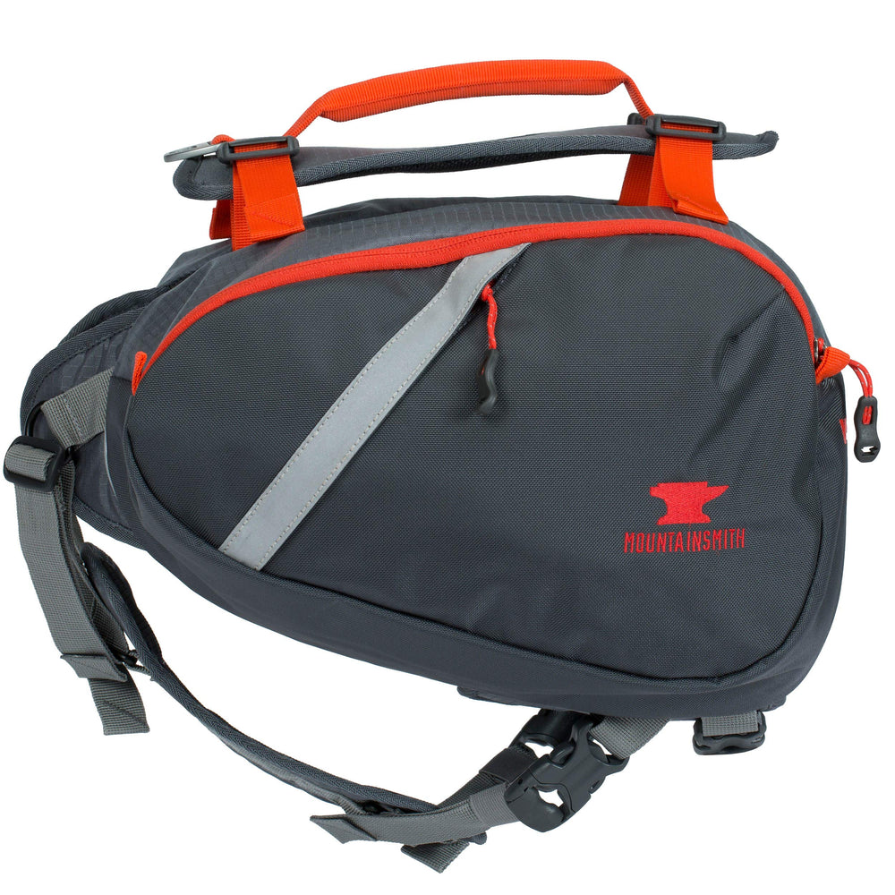 Mountainsmith K9 Pack back harness with vented panels cooling on trail