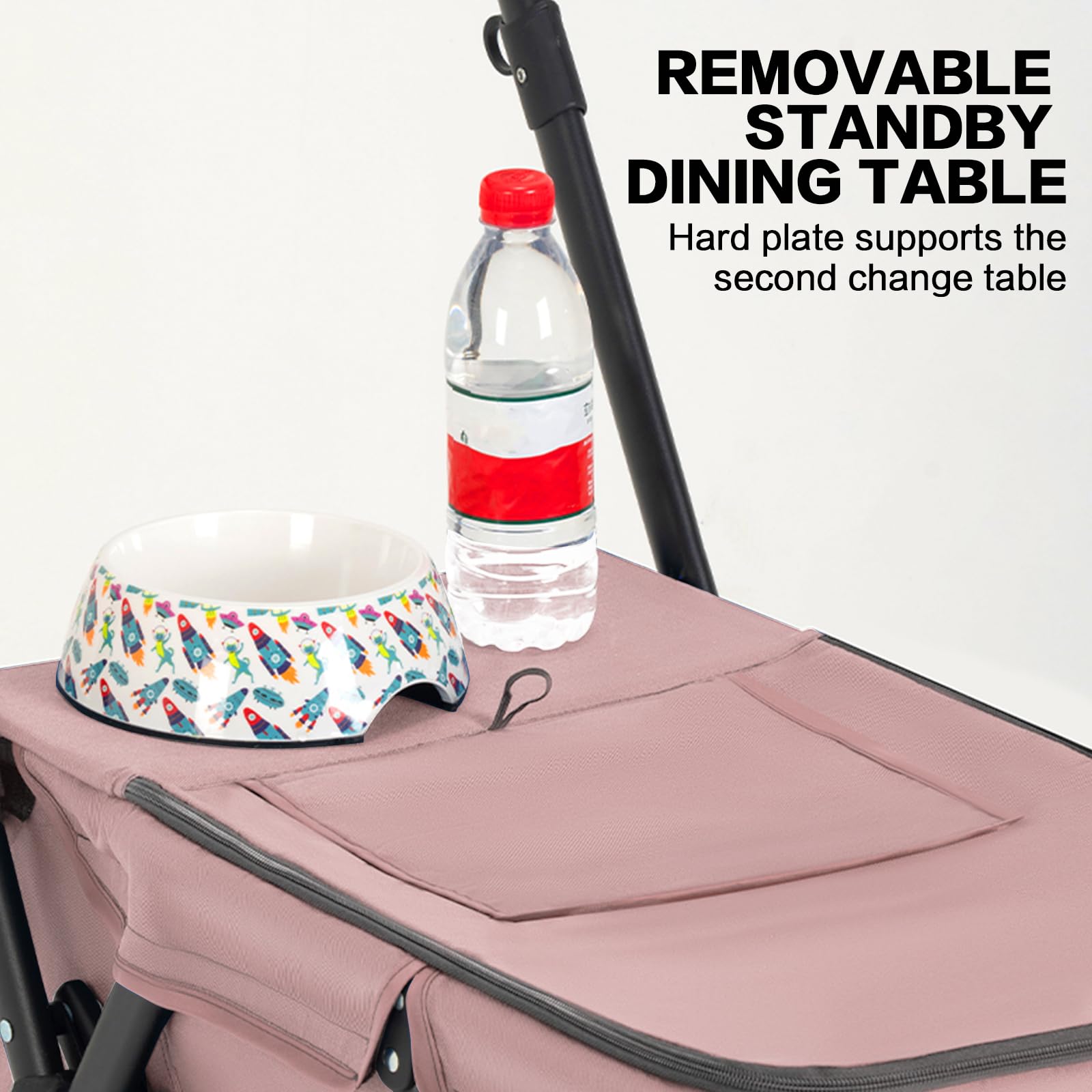 MOV COMPRA pet stroller interior space showcases cozy rest area for pets.