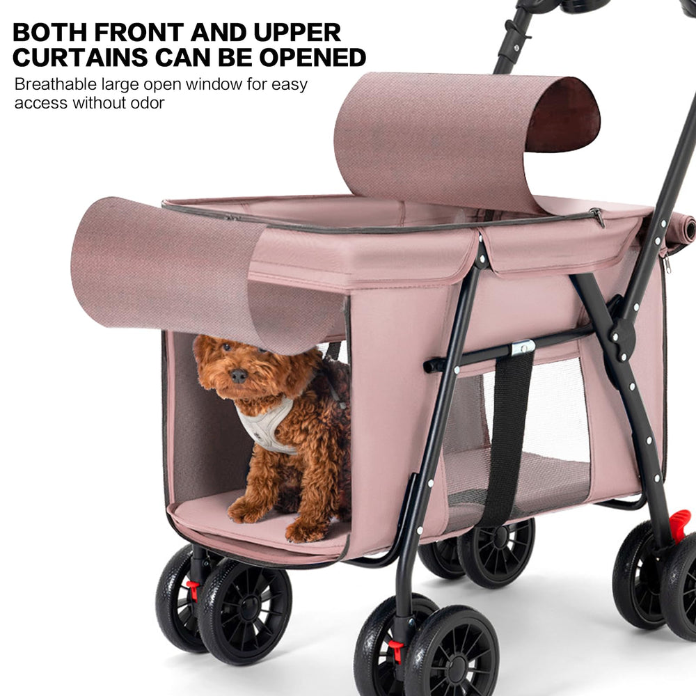 MOV COMPRA pet stroller wheels assembly demonstrates smooth, worry-free mobility.