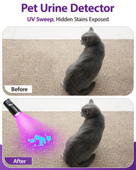 MOWETOO black-light flashlight with LCD display reveals remaining battery.