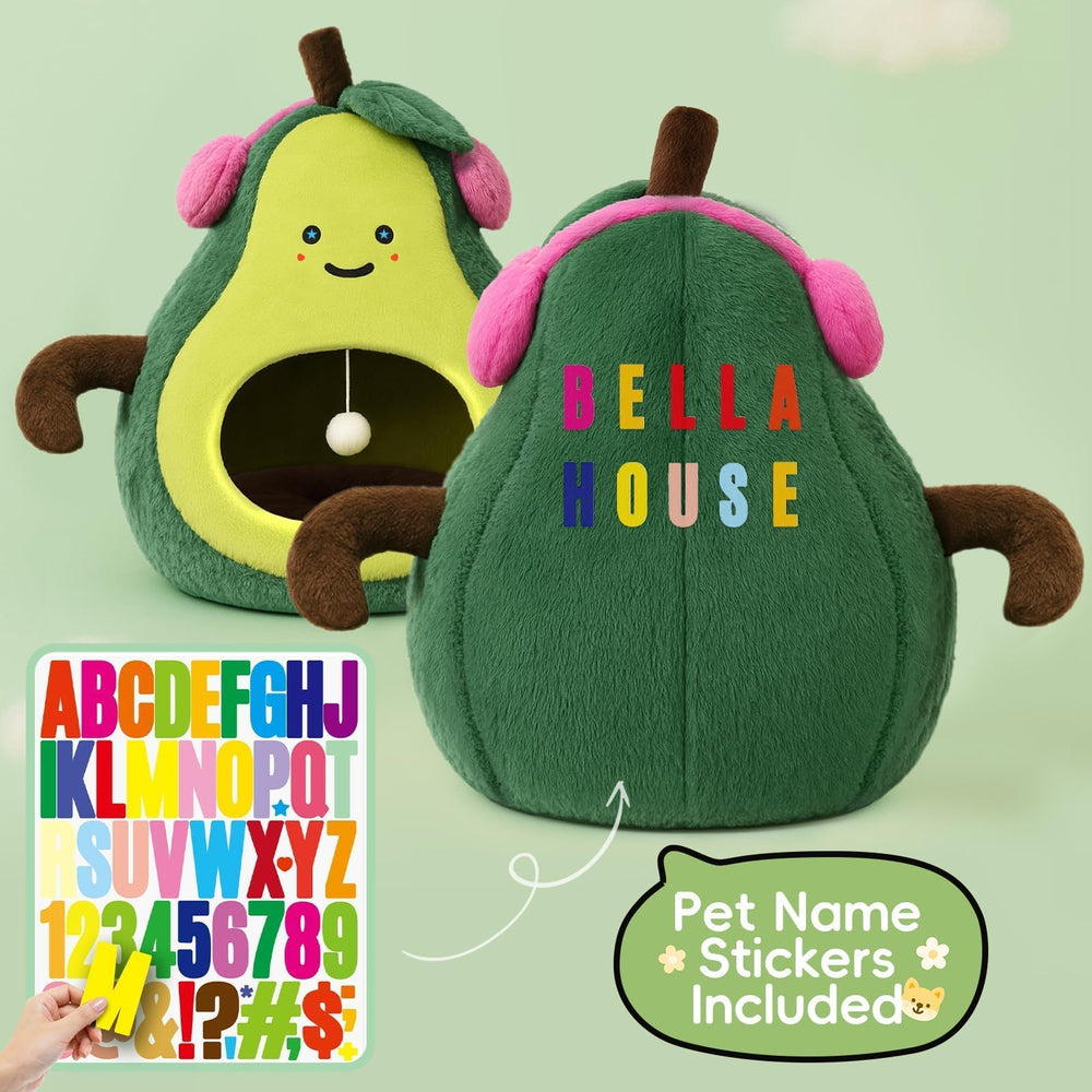 MOYMO avocado cat bed reversible cushion offers cool and plush sides.
